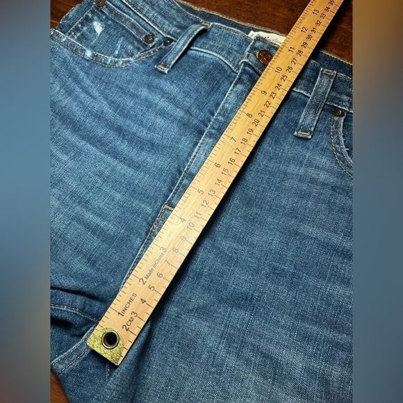 Madewell Distressed High Rise Raw Hem Skinny Jean Sz 28 - Picture 5 of 7